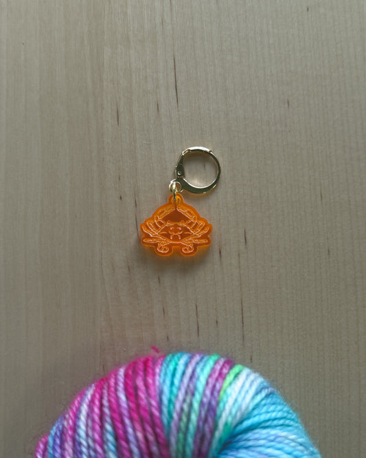 Cancer Crab Stitch Marker