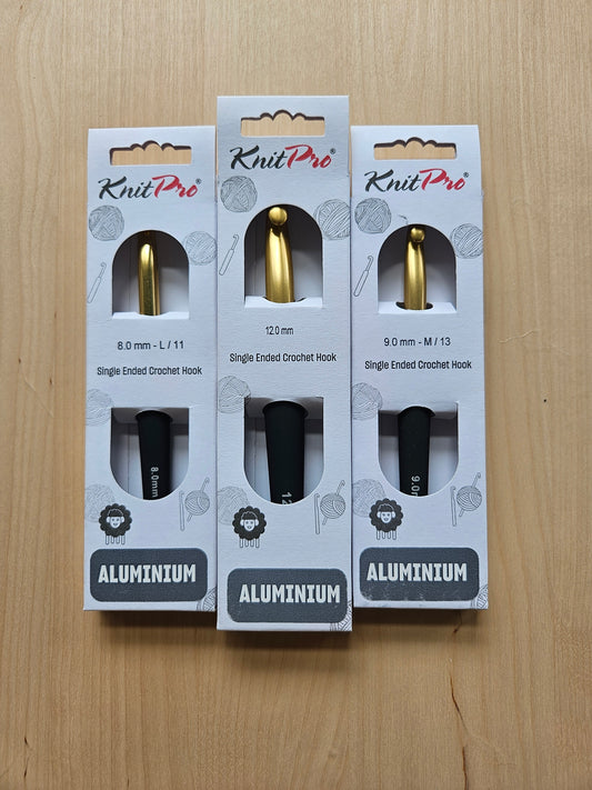 KnitPro Crochet Hooks Gold Aluminium