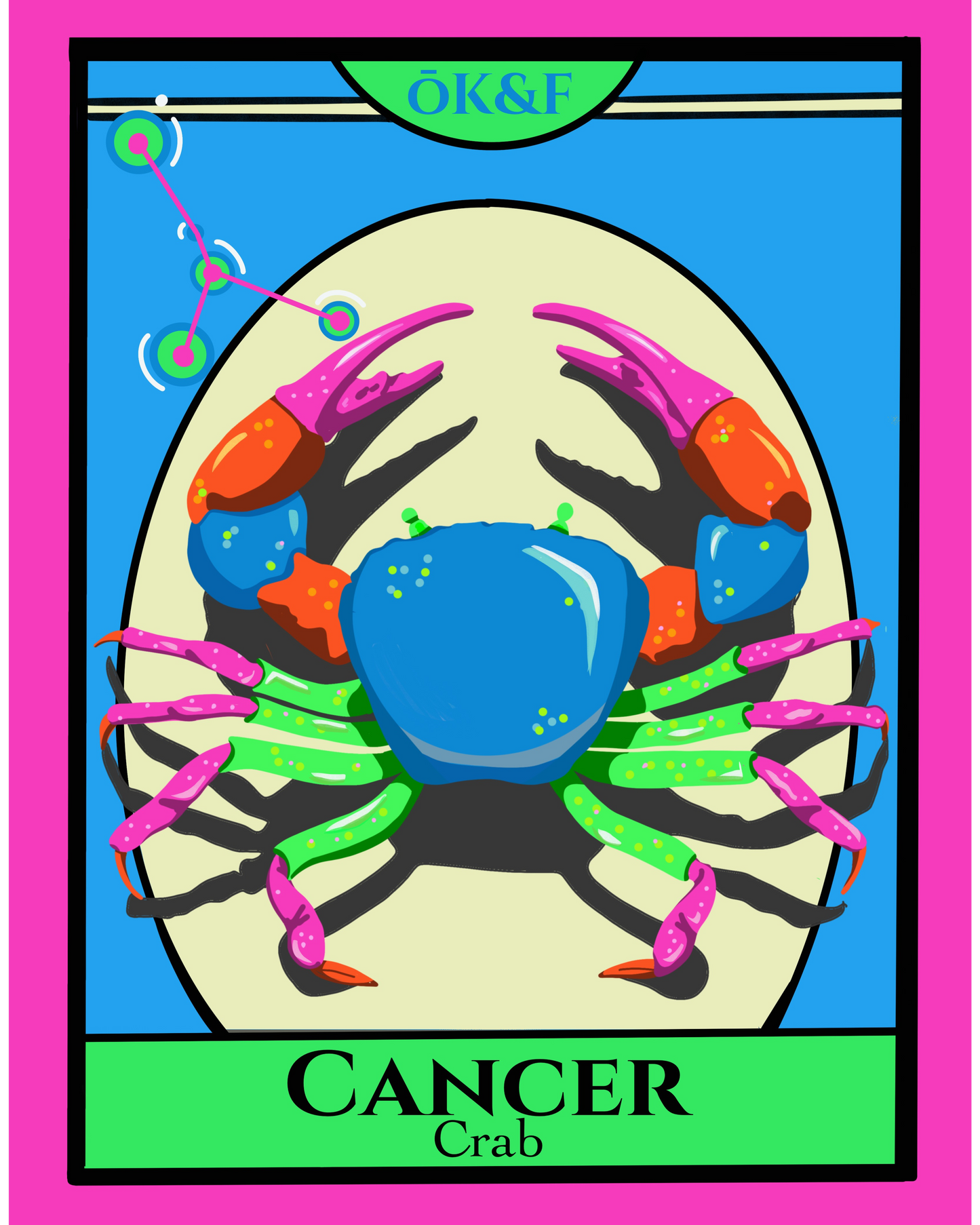 Cancer Crab Sticker