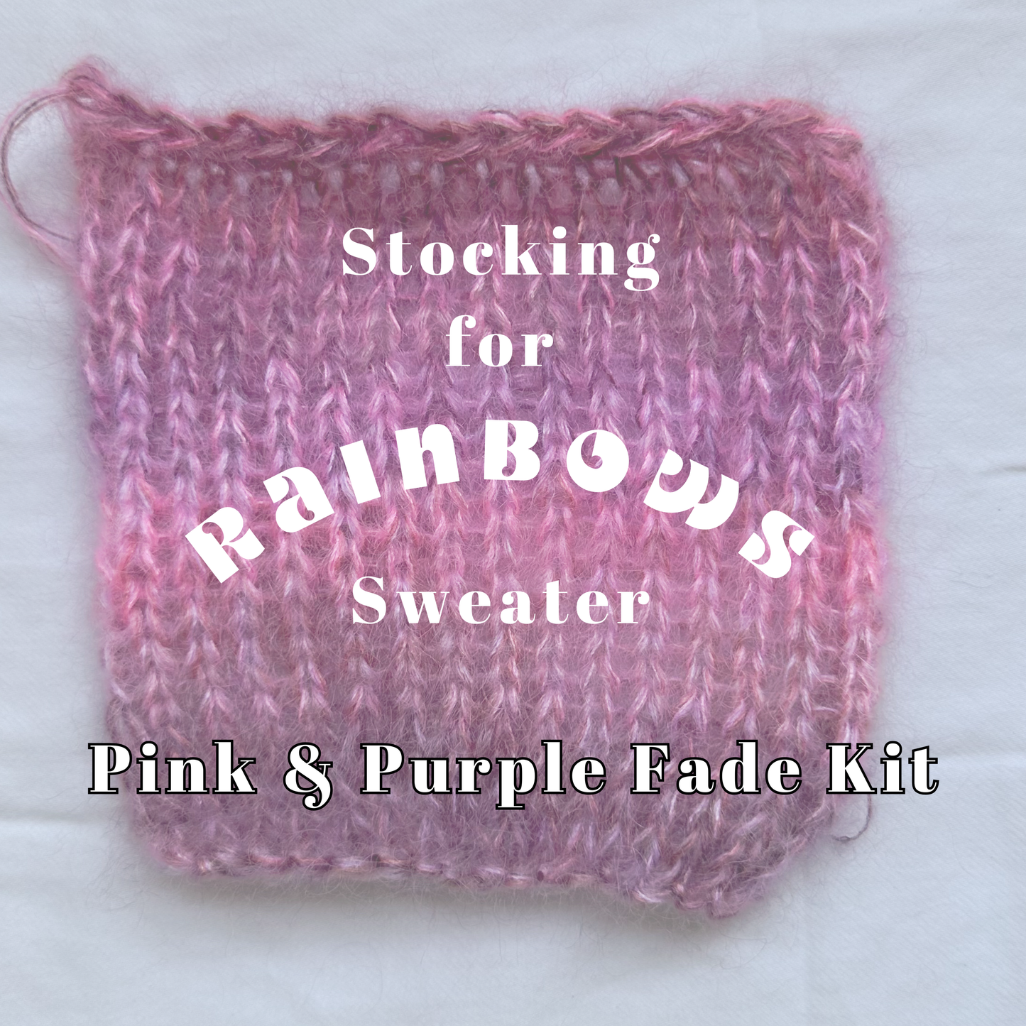 Pink & Purple Stocking for Rainbows Sweater Kit