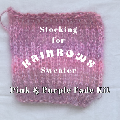 Pink & Purple Stocking for Rainbows Sweater Kit