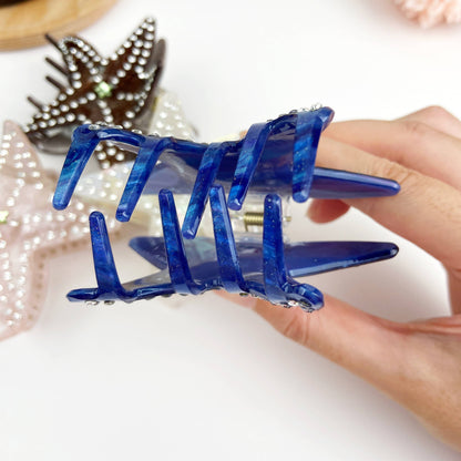 Ocean series starfish hair clips luxury rhinestone five-poin