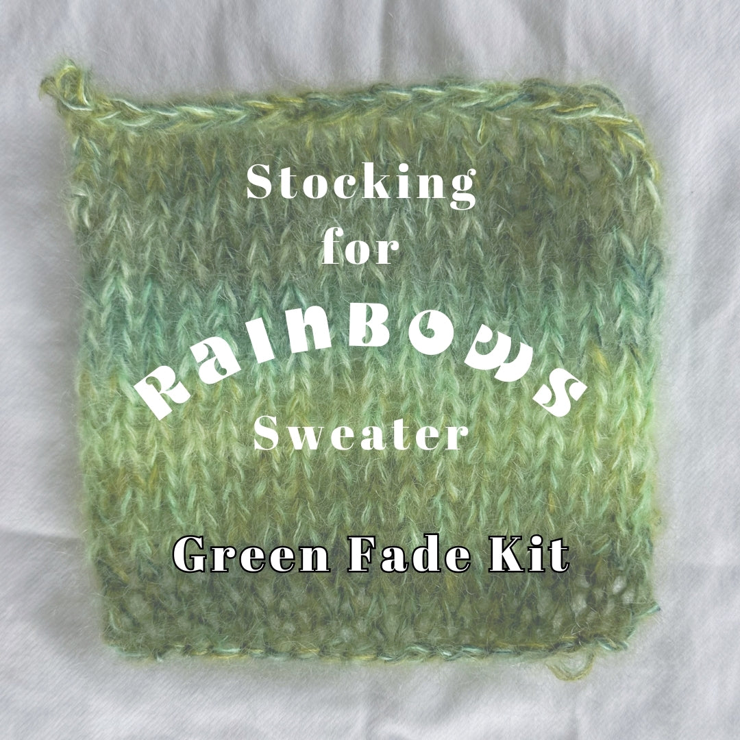 Green Stocking for Rainbows Sweater Kit