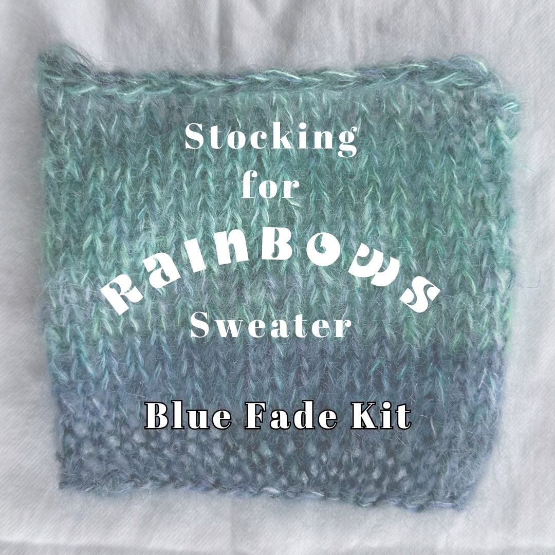 Blue Stocking for Rainbows Sweater Kit