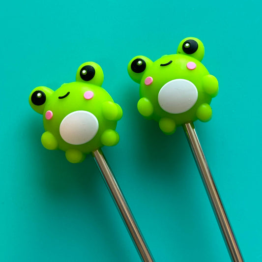 Knitting Needle Point Protectors - 3D Frog