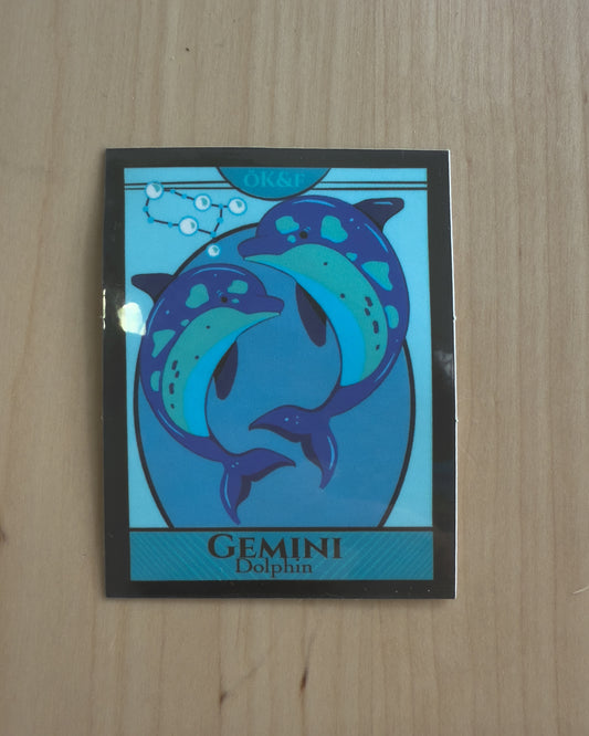 Gemini Dolphin Sticker