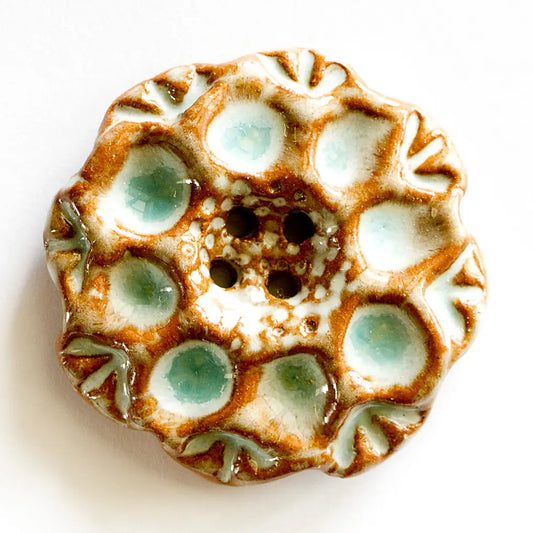 L524 Large Blue&Brown Button