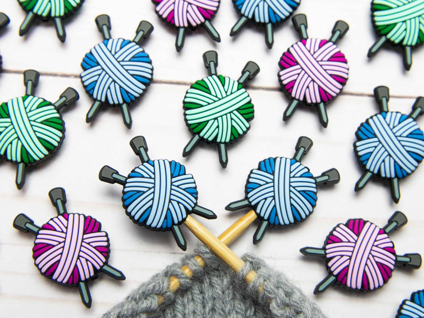 Blue Yarn Ball | Stitch Stoppers