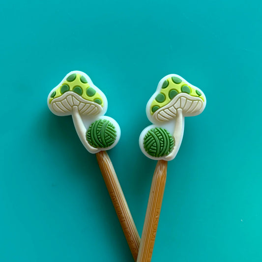 Mushroom with Yarn Ball Stopper