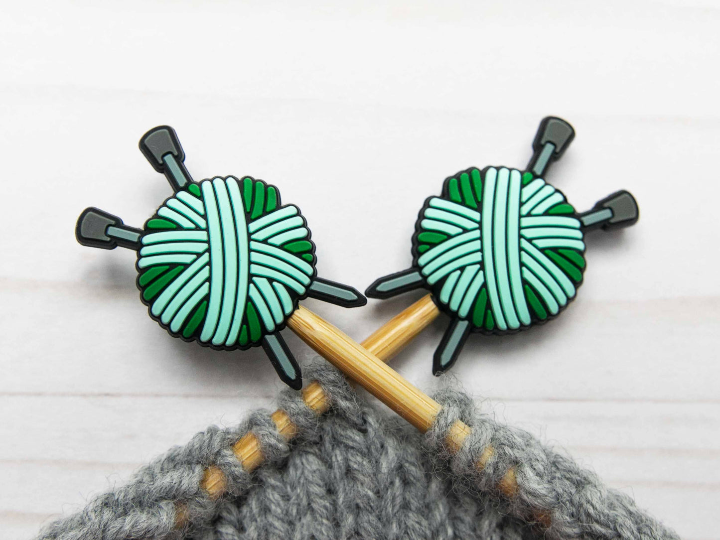 Green Yarn Ball | Stitch Stoppers