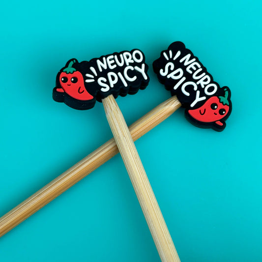 Knitting Needle Protectors Neuro Spicy Neurodivergent Chili