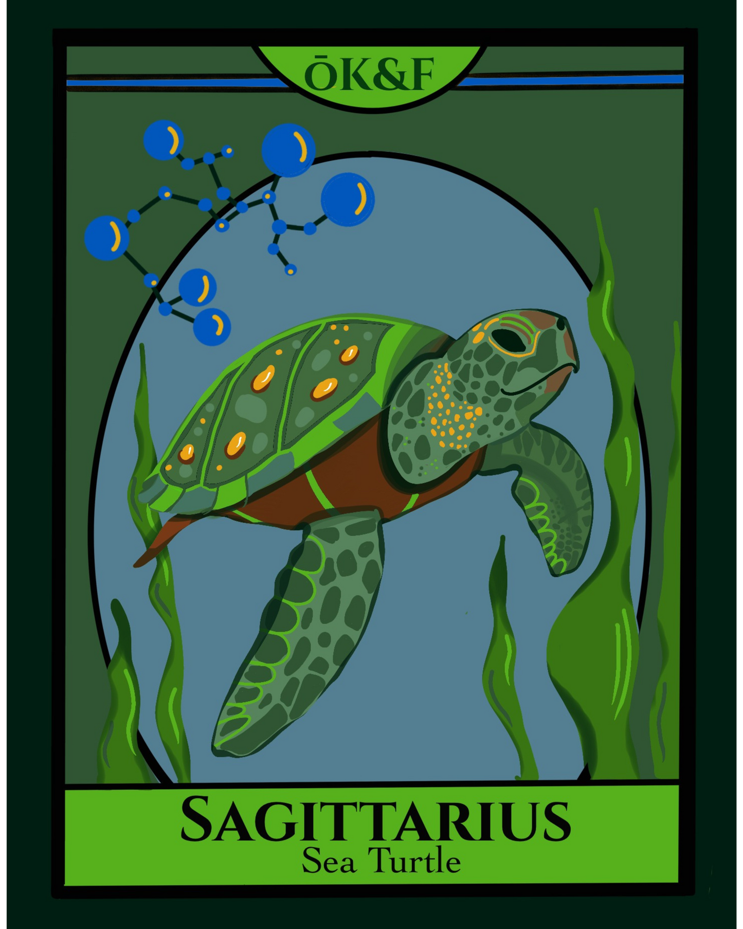 Sagittarius-Sea Turtle Stickers