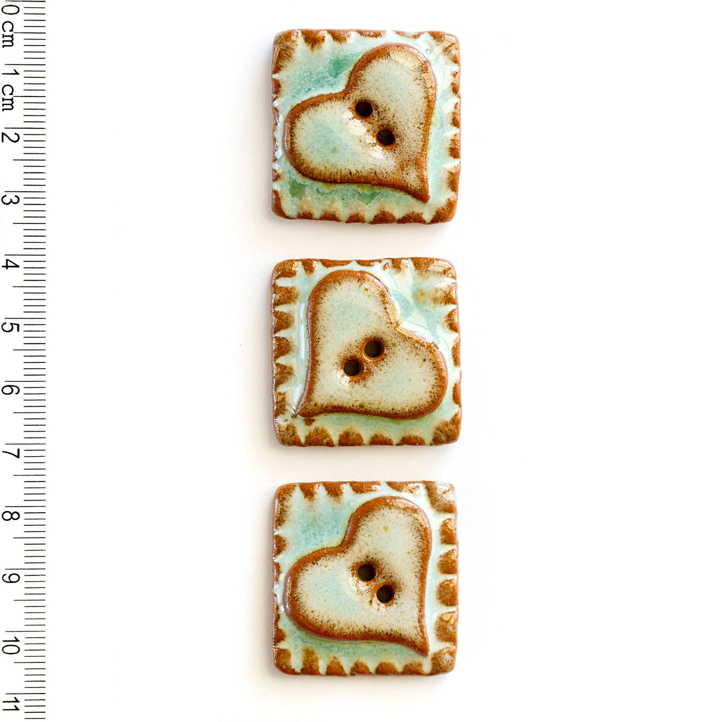 Square Heart Sewing Buttons