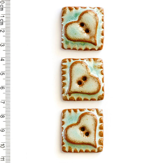 Square Heart Sewing Buttons