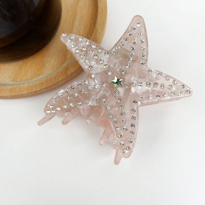 Ocean series starfish hair clips luxury rhinestone five-poin