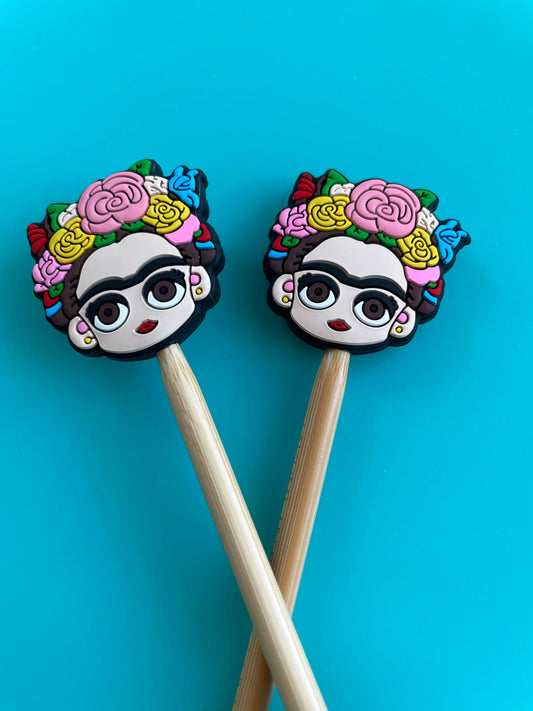 Knitting Needle Point Protectors - Feminist Mexican artist