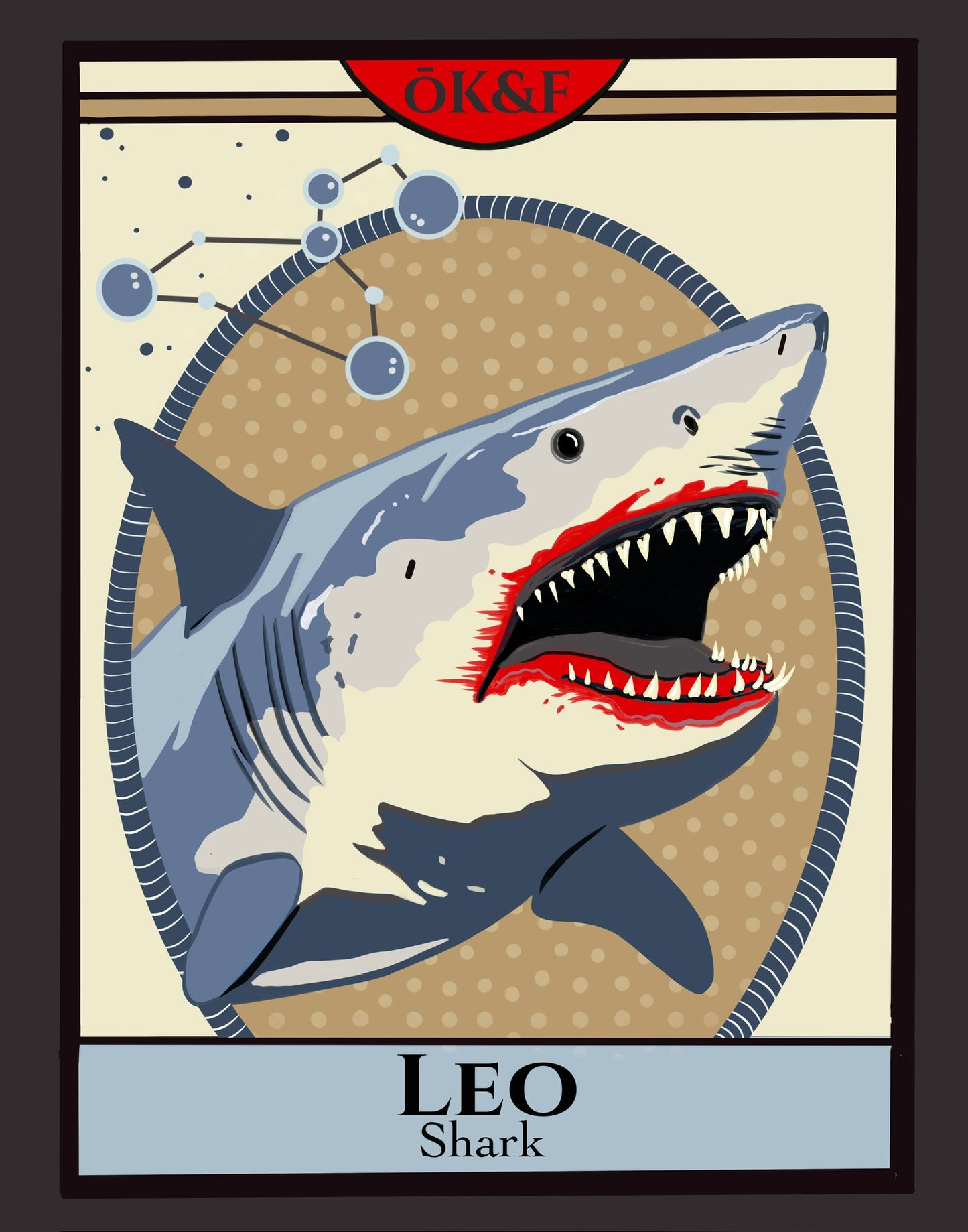 Leo Great White Shark Stickers