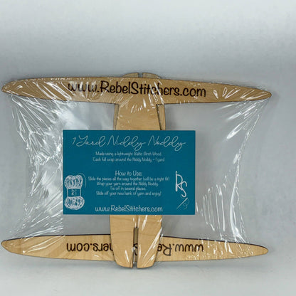 Handmade Wooden 1 Yard Niddy Noddy - Disassembles Easy