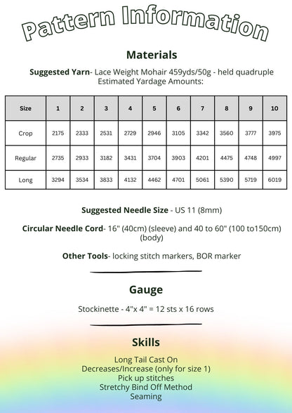 PNW Stocking 4 Rainbows Sweater Kit