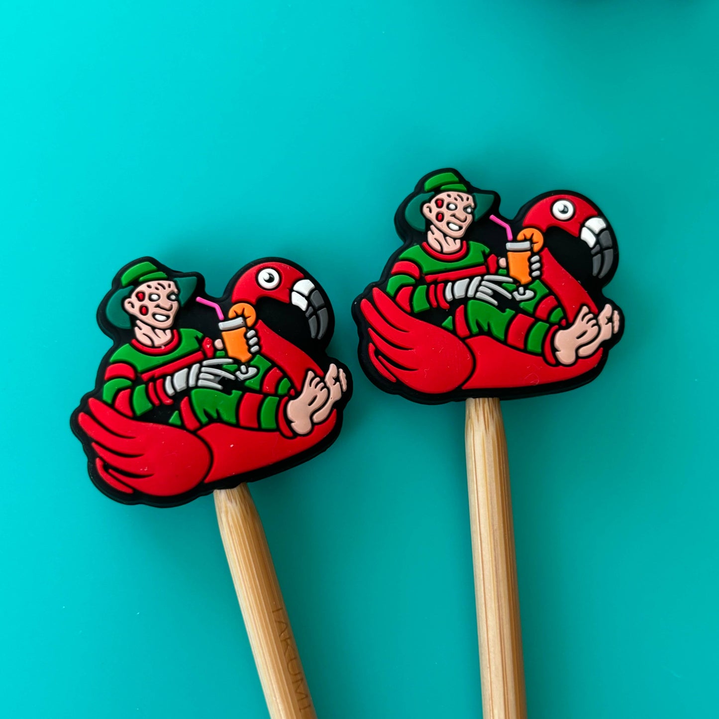 Ghost Face on a Flamingo Stopper