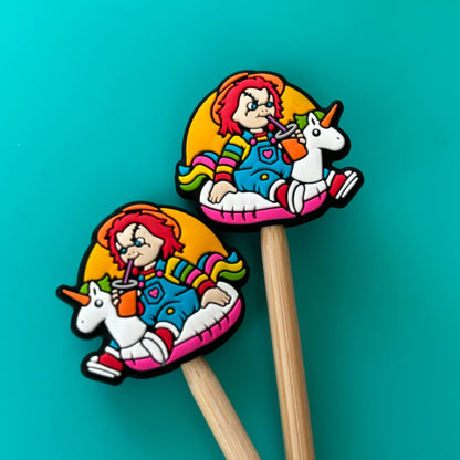 Ghost Face on a Flamingo Stopper